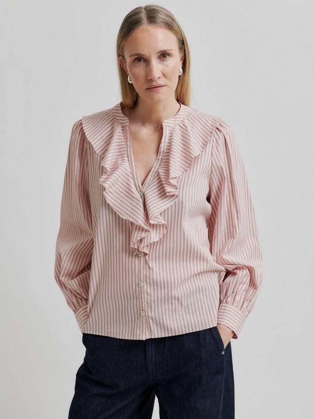 Блузка Becka Frill с V-образным вырезом в полоску из хлопка Second Female, Pink
Блузка Becka Frill с V-образным вырезом в полоску из хлопка Second Female, Pink