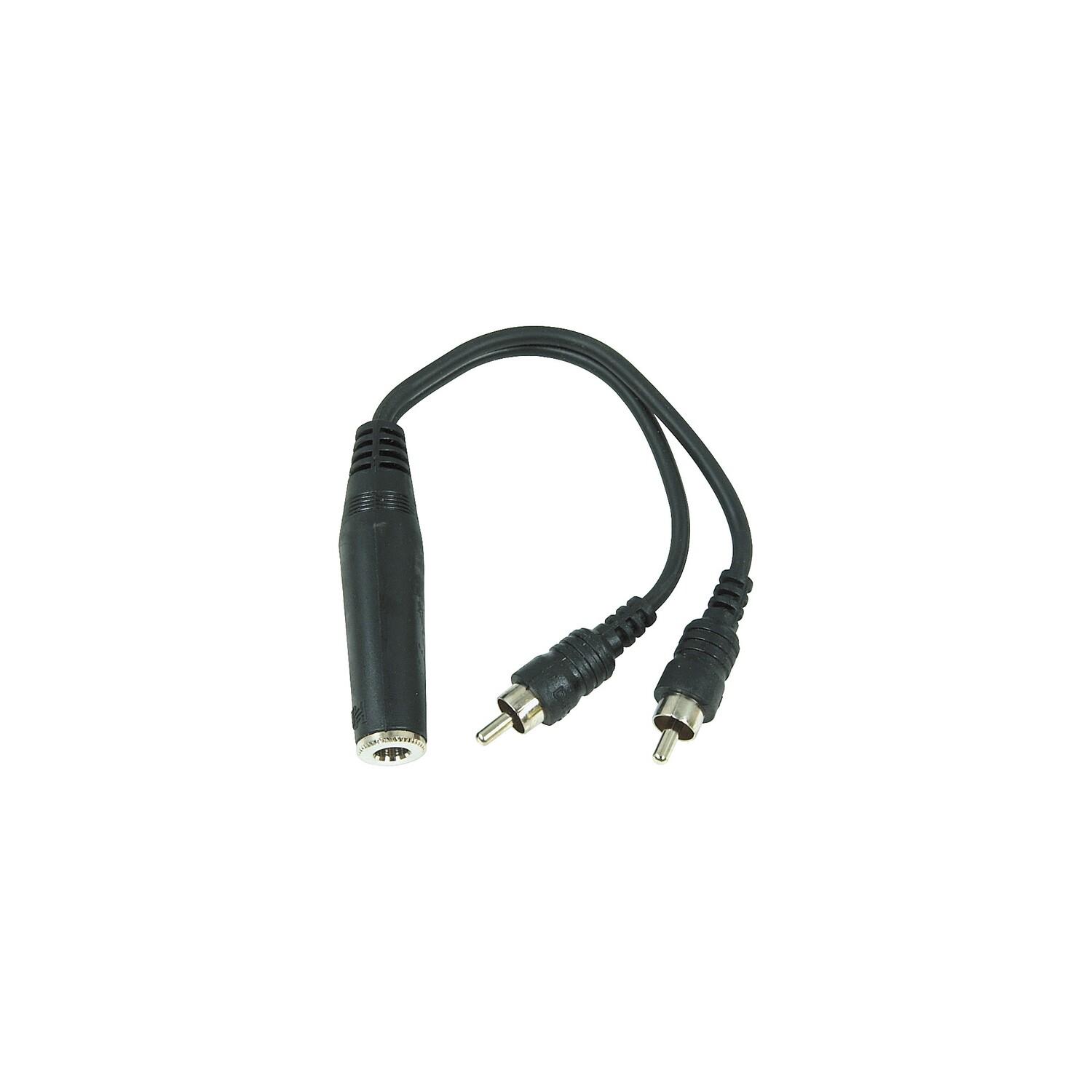 Hosa YPR-131 Mono 1/4 дюйма (гнездо) — 2 RCA (штекер) Y-кабель
Hosa YPR-131 Mono 1/4 дюйма (гнездо) — 2 RCA (штекер) Y-кабель