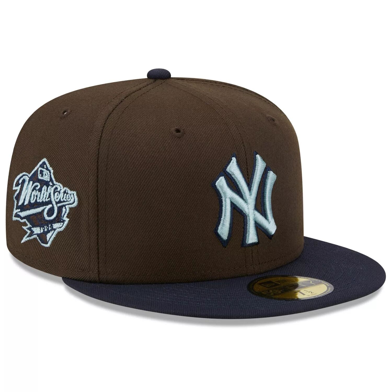 Мужская облегающая шляпа New Era коричнево-темно-синего цвета New York Yankees 1999 World Series орех 9FIFTY
Мужская облегающая шляпа New Era коричнево-темно-синего цвета New York Yankees 1999 World Series орех 9FIFTY