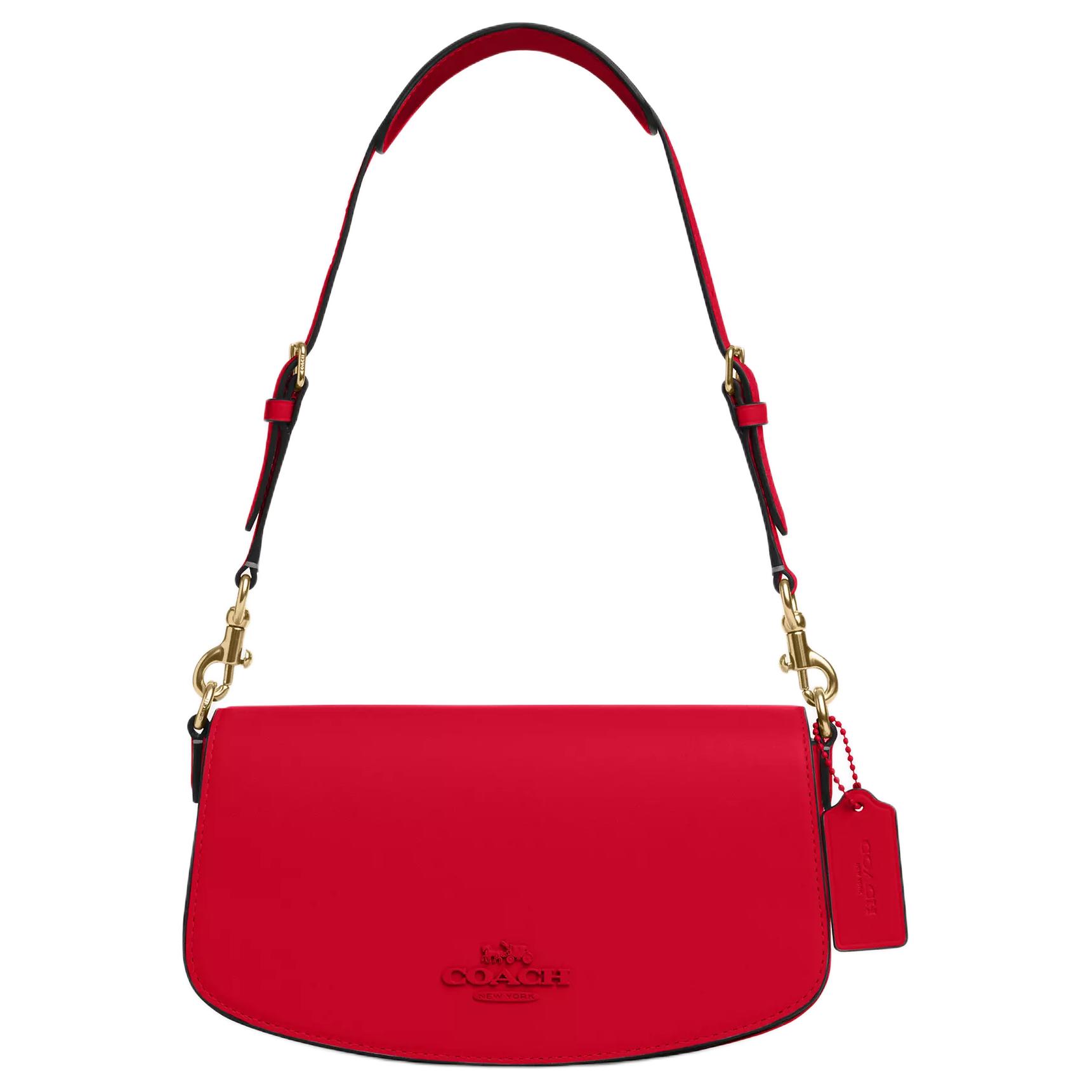 COACH Нежная кожаная сумка через плечо среднего размера женская красная
COACH Нежная кожаная сумка через плечо среднего размера женская красная