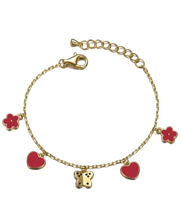 Браслет с подвесками для малышей/детей, покрытый 14-каратным золотом и красной эмалью Gigigirl, red
Браслет с подвесками для малышей/детей, покрытый 14-каратным золотом и красной эмалью Gigigirl, red