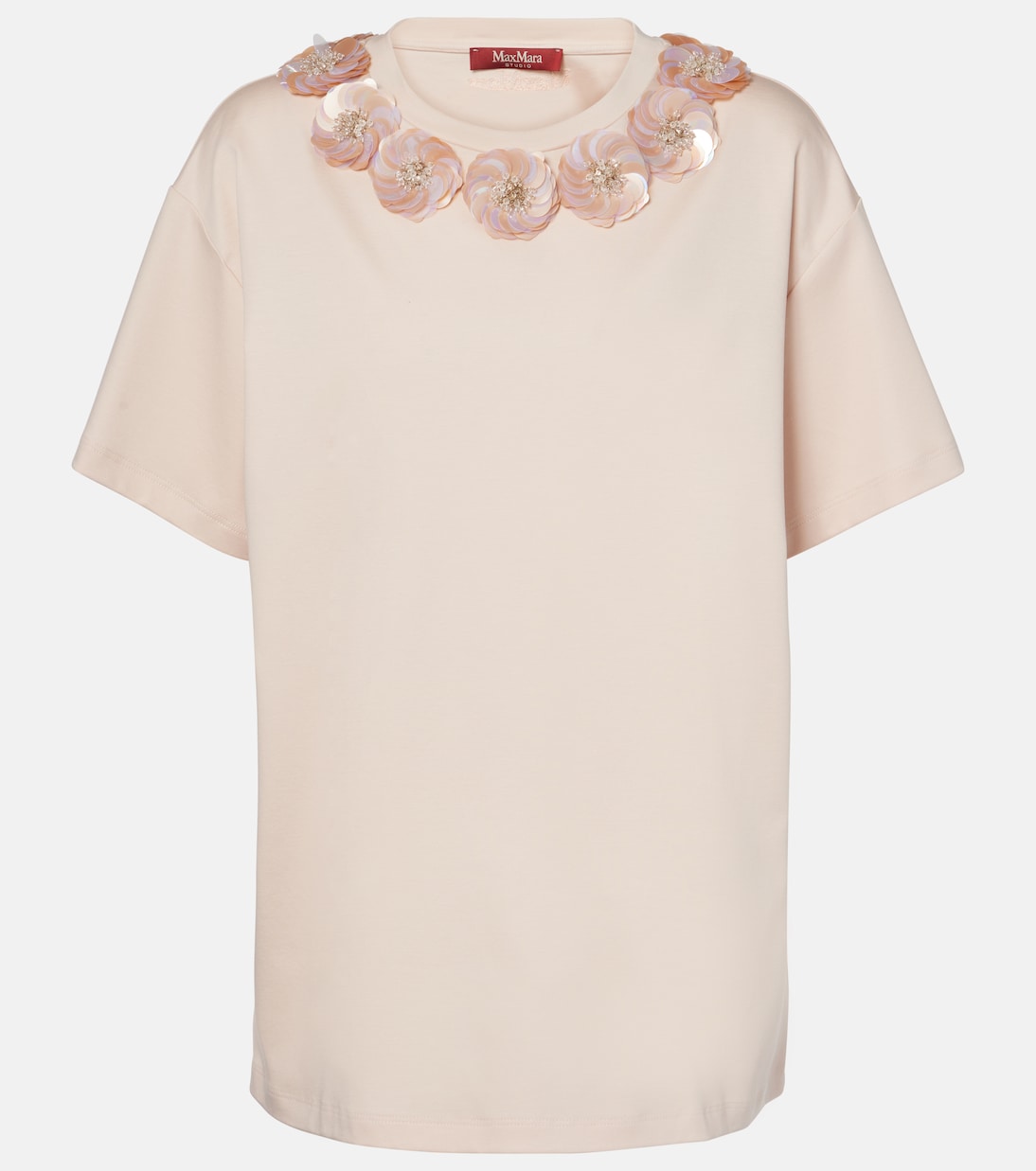 Декорированный топ Gennaio из джерси Max Mara, Beige Con 
Декорированный топ Gennaio из джерси Max Mara, Beige Con