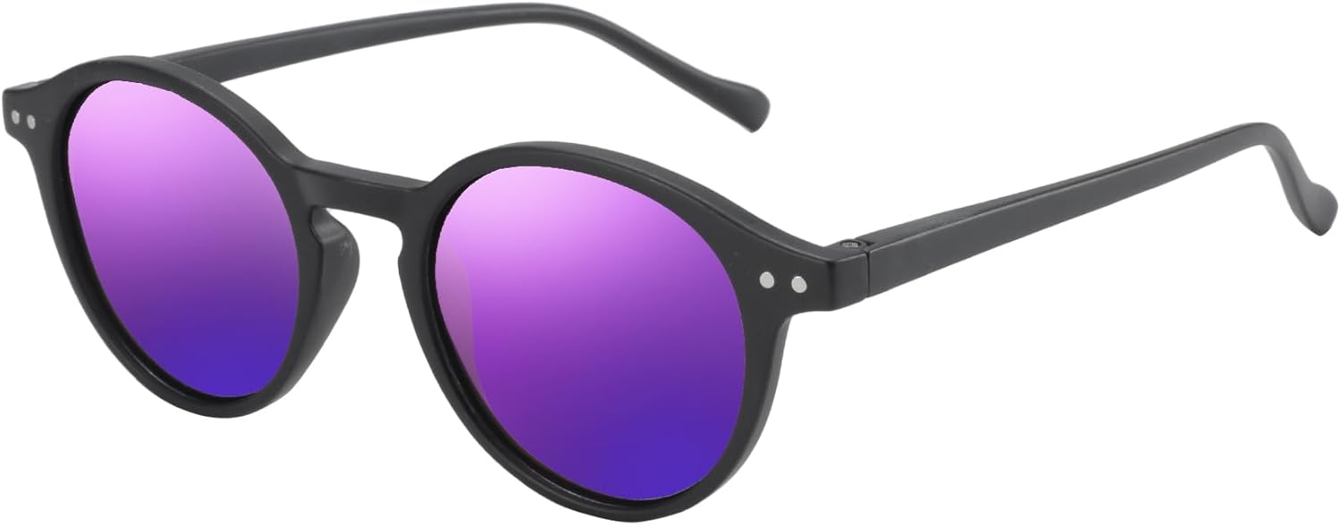 Круглые поляризованные солнцезащитные очки ZENOTTIC, стильные солнцезащитные очки для мужчин и женщин в стиле ретро и классика, широкий выбор моделей, Black/Purple Mirror
Круглые поляризованные солнцезащитные очки ZENOTTIC, стильные солнцезащитные очки для мужчин и женщин в стиле ретро и классика, широкий выбор моделей, Black/Purple Mirror