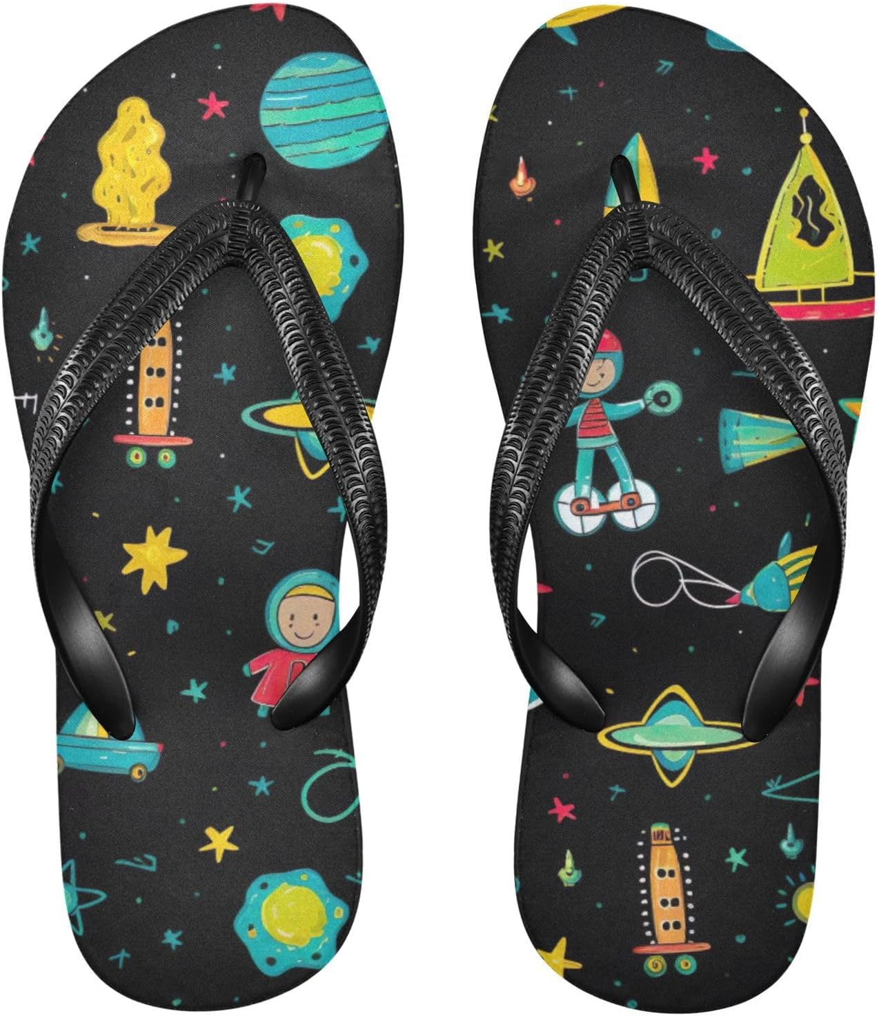 Женские и мужские летние повседневные сандалии Space Planet Rocket Flip Flop для пляжа и душа Kfbe
Женские и мужские летние повседневные сандалии Space Planet Rocket Flip Flop для пляжа и душа Kfbe