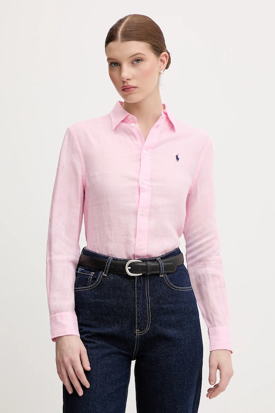 Льняная рубашка Polo Ralph Lauren, розовый
Льняная рубашка Polo Ralph Lauren, розовый