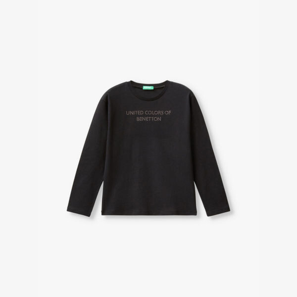 Футболка из хлопка с длинными рукавами и принтом логотипа 6-14 лет Benetton, черный
Футболка из хлопка с длинными рукавами и принтом логотипа 6-14 лет Benetton, черный