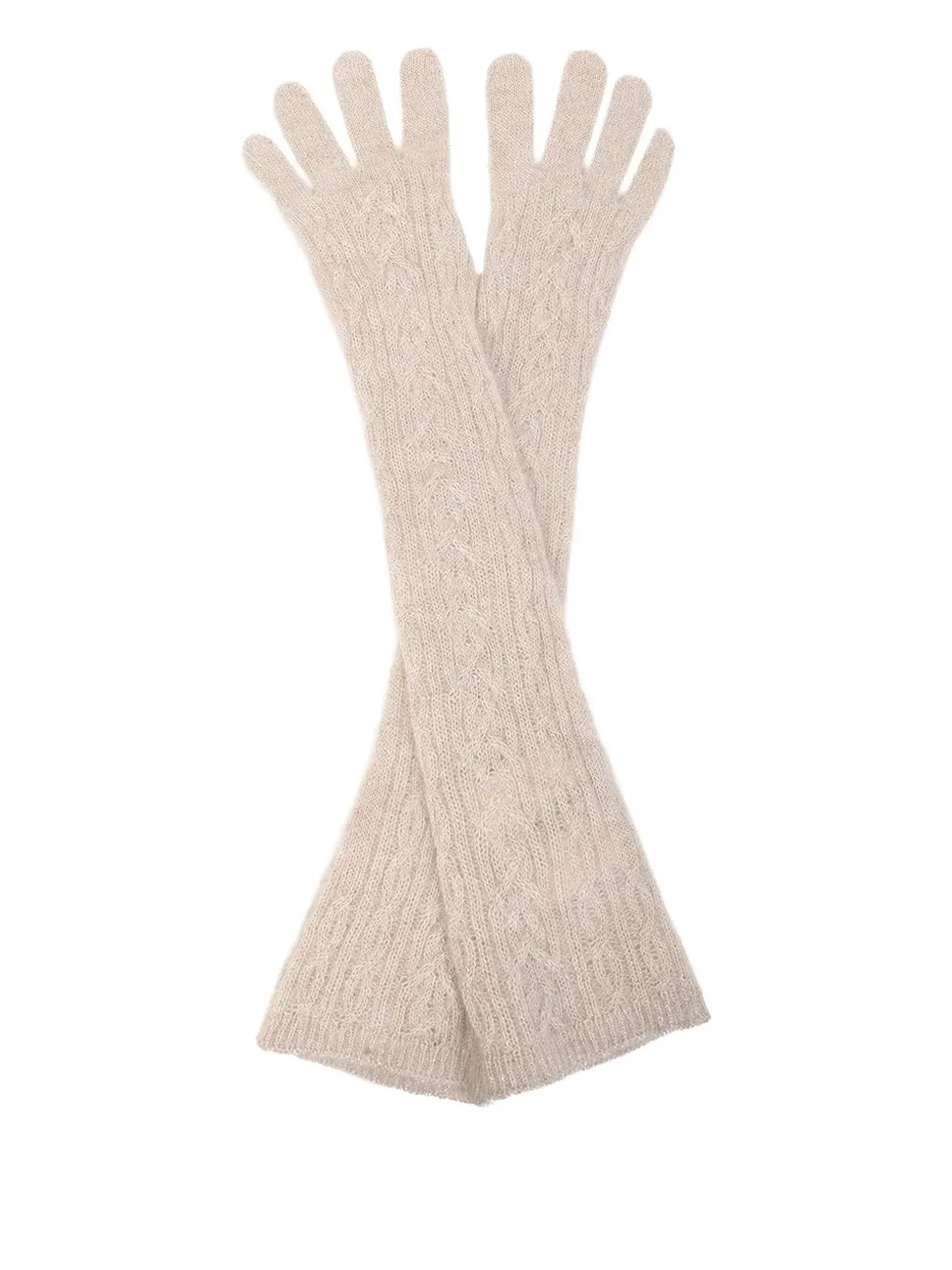 Длинные перчатки фактурной вязки Brunello Cucinelli, нейтральный
Длинные перчатки фактурной вязки Brunello Cucinelli, нейтральный