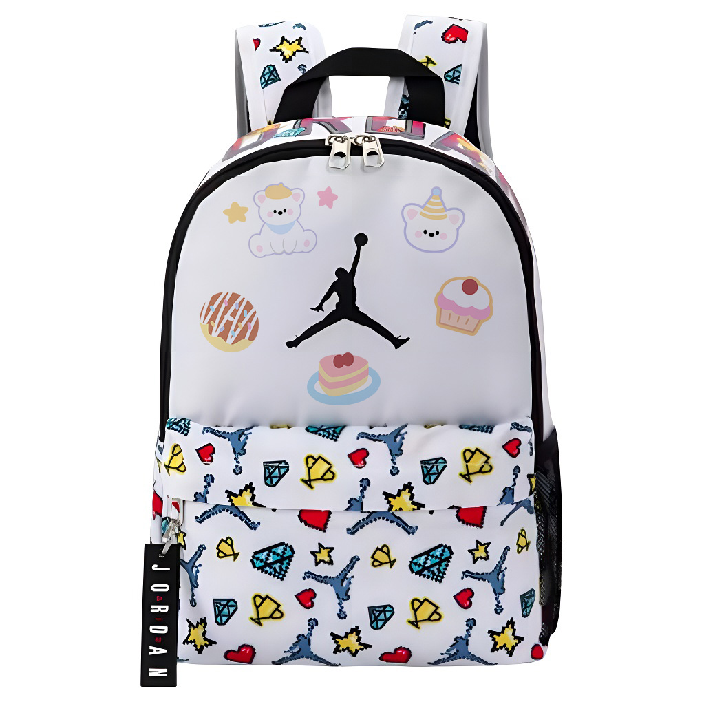 Jordan Полиэстеровый рюкзак женский белый, Dessert Bear
Jordan Полиэстеровый рюкзак женский белый, Dessert Bear