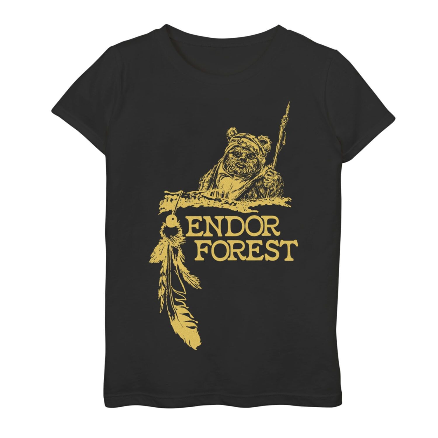 Футболка с рисунком «Звездные войны Эвок Эндор Лес» для девочек 7–16 лет Star Wars