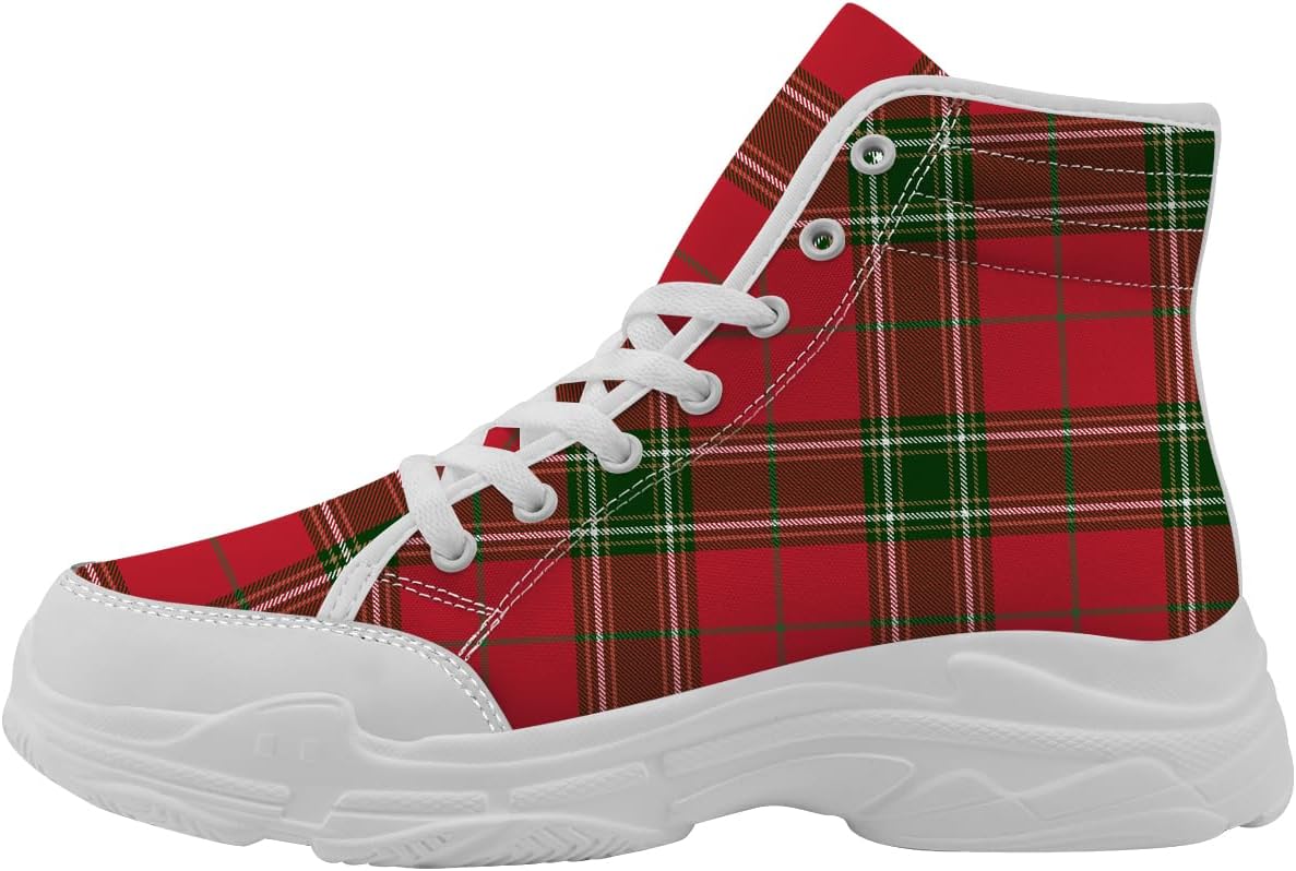 Кроссовки Quorax Plaid для женщин и мужчин, высокие тканевые туфли в клетку, подарок для мамы и папы, красный/зеленый
Кроссовки Quorax Plaid для женщин и мужчин, высокие тканевые туфли в клетку, подарок для мамы и папы, красный/зеленый