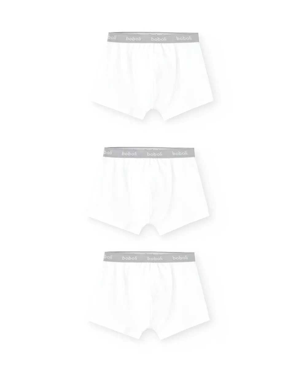 Набор из 3 хлопковых боксеров для мальчиков с логотипом на талии Boboli, белый
Набор из 3 хлопковых боксеров для мальчиков с логотипом на талии Boboli, белый
