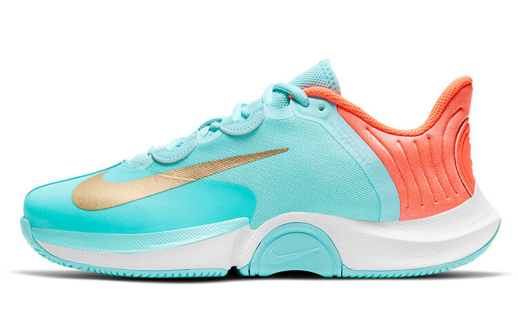 Теннисные кроссовки Air Zoom GP женские с низким верхом, синие/оранжевые Nike 
Теннисные кроссовки Air Zoom GP женские с низким верхом, синие/оранжевые Nike