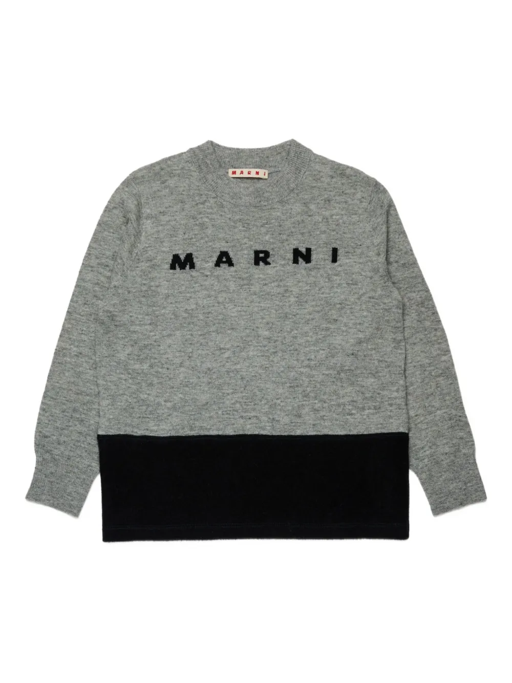 Футболка с логотипом Marni Kids, серый 
Футболка с логотипом Marni Kids, серый