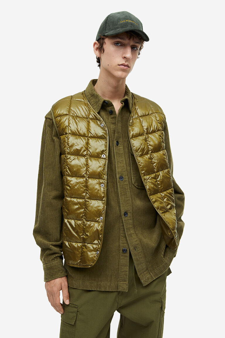 Утепленный жилет slim fit H&M, зеленый
Утепленный жилет slim fit H&M, зеленый