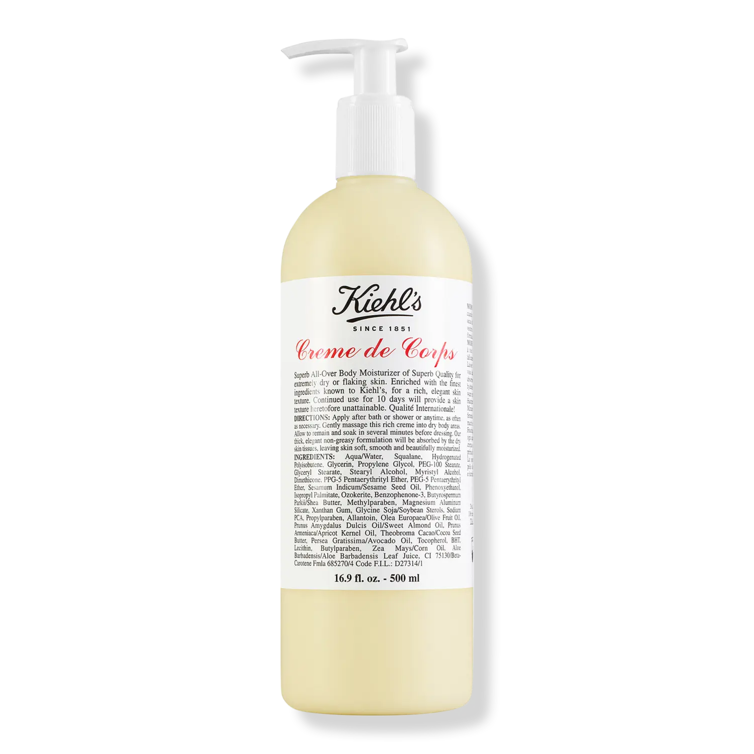 Creme de Corps Увлажняющий крем для тела Kiehl's Since 1851, 16.9 oz
Creme de Corps Увлажняющий крем для тела Kiehl's Since 1851, 16.9 oz