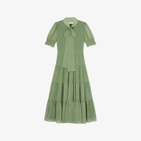 Платье Lk Bennett с запахом и воротником-галстуком, зеленый
Платье Lk Bennett с запахом и воротником-галстуком, зеленый