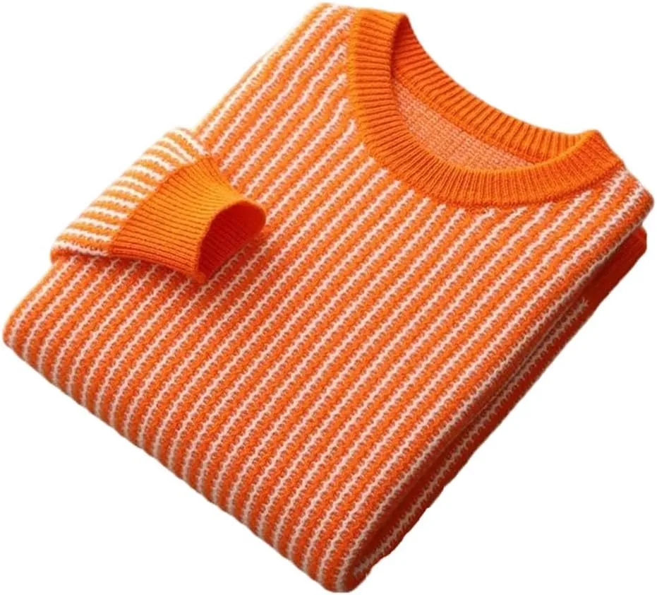 Мужской шерстяной свитер с круглым вырезом
Мужской шерстяной свитер с круглым вырезом