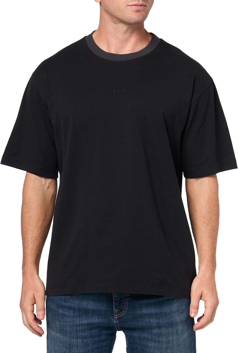 Мужская футболка BOSS Single Jersey с центральным логотипом, Black Sky
Мужская футболка BOSS Single Jersey с центральным логотипом, Black Sky