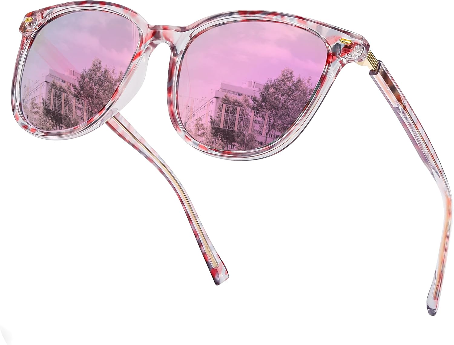 Солнцезащитные очки SIPHEW женские с зеркальными линзами и поляризацией - большие солнцезащитные очки "кошачий глаз" с защитой от УФ-излучения для женщин, A01-flower Frame Pink Mirror Lens
Солнцезащитные очки SIPHEW женские с зеркальными линзами и поляризацией - большие солнцезащитные очки "кошачий глаз" с защитой от УФ-излучения для женщин, A01-flower Frame Pink Mirror Lens