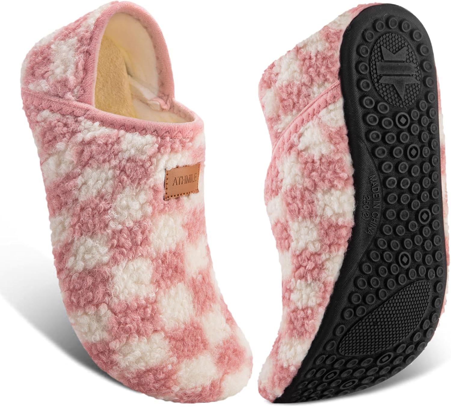 Домашние тапочки ATHMILE для женщин и мужчин, для носки, в виде носков, пушистые, с удобной подошвой, уютные, для дома, спальни, путешествий и йоги, розовый
Домашние тапочки ATHMILE для женщин и мужчин, для носки, в виде носков, пушистые, с удобной подошвой, уютные, для дома, спальни, путешествий и йоги, розовый