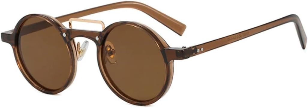 Модные маленькие круглые солнцезащитные очки для женщин, градиентные, с защитой от УФ-излучения UV400, в стиле ретро с заклепками, панк, для мужчин, с прозрачными линзами TKKTLLT, Brown Tea
Модные маленькие круглые солнцезащитные очки для женщин, градиентные, с защитой от УФ-излучения UV400, в стиле ретро с заклепками, панк, для мужчин, с прозрачными линзами TKKTLLT, Brown Tea