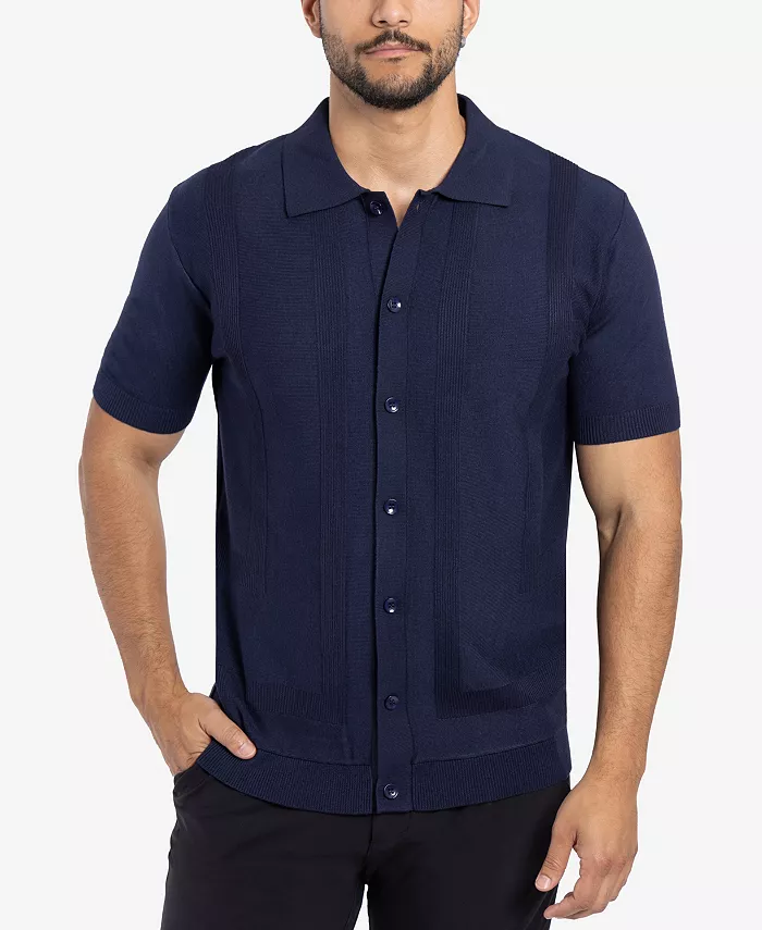 Мужской классический поло-свитер с ребристой текстурой Spring + Mercer, синий
Мужской классический поло-свитер с ребристой текстурой Spring + Mercer, синий