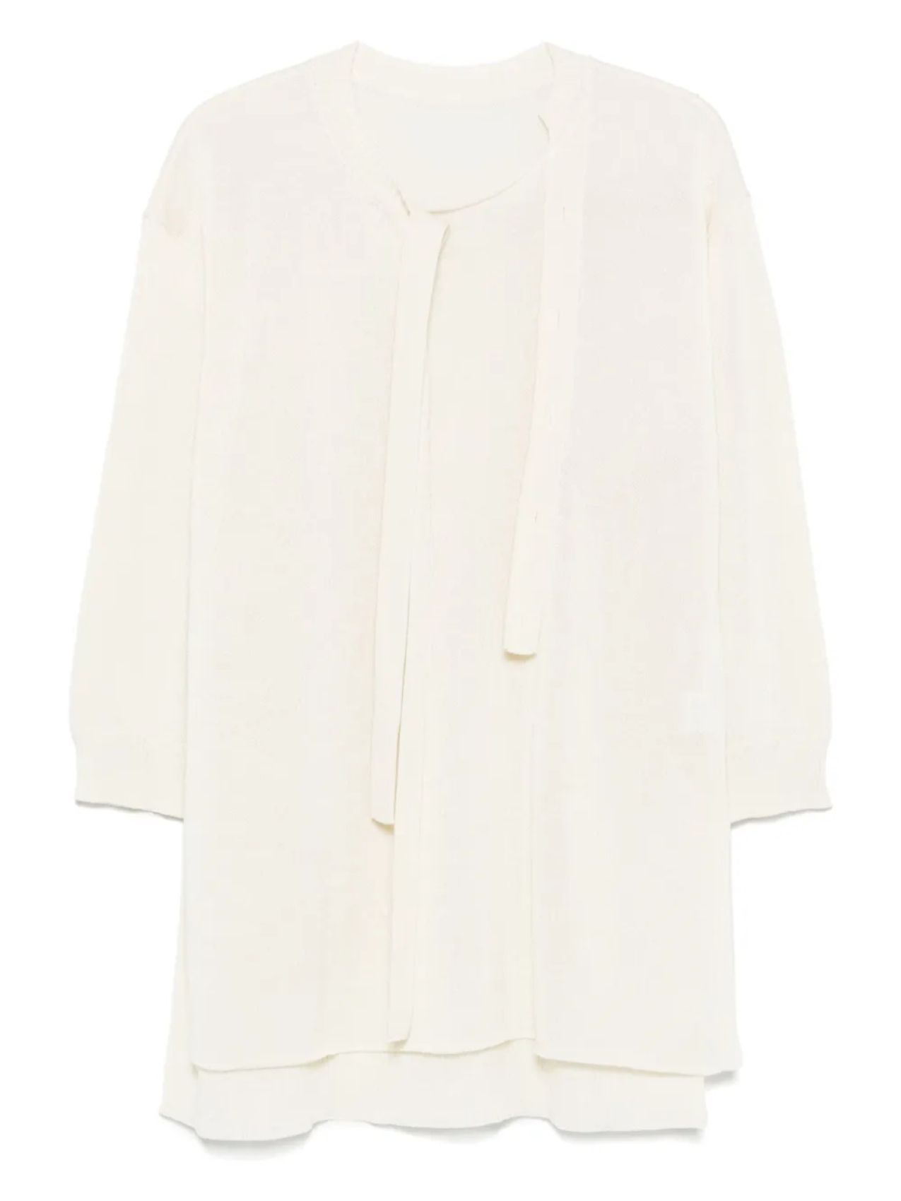 Свитер Issey Miyake с драпировкой и пуговицами, белый
Свитер Issey Miyake с драпировкой и пуговицами, белый