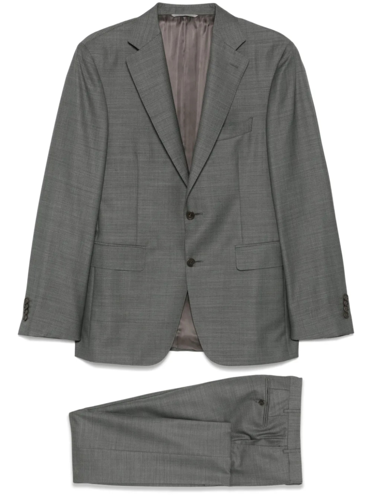 Однобортный костюм Canali, серый
Однобортный костюм Canali, серый