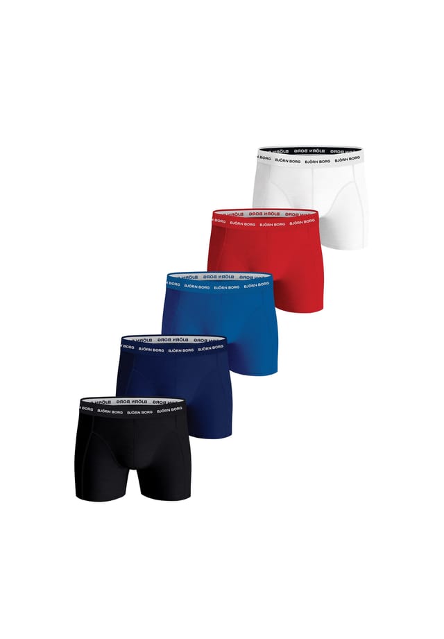 Боксеры 5 пар в упаковке - хлопковые эластичные плавки нижние трусы с хлопковым логотипом на поясе Björn Borg, мультиколор
Боксеры 5 пар в упаковке - хлопковые эластичные плавки нижние трусы с хлопковым логотипом на поясе Björn Borg, мультиколор