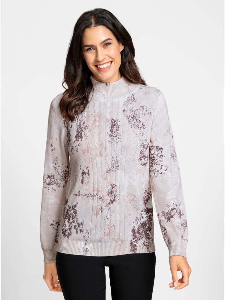 Тонкий вязаный свитер с бежевым принтом WITT WEIDEN
Тонкий вязаный свитер с бежевым принтом WITT WEIDEN