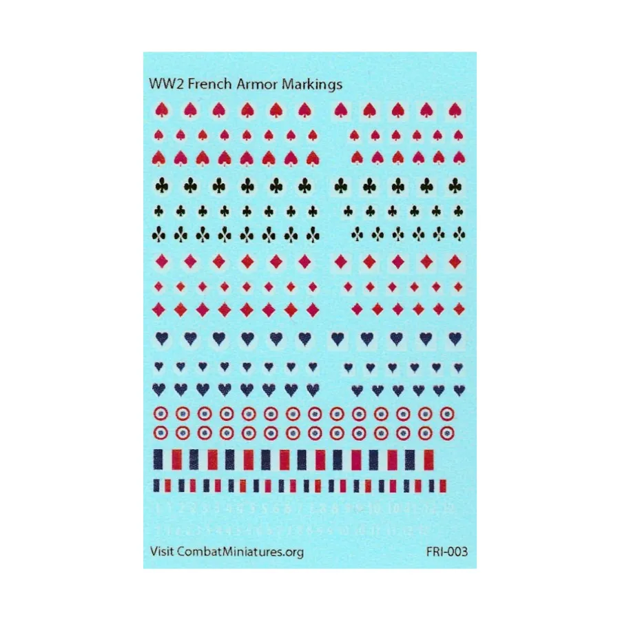 Маркировка французских доспехов, Decals - French (Combat Miniatures)
Маркировка французских доспехов, Decals - French (Combat Miniatures)