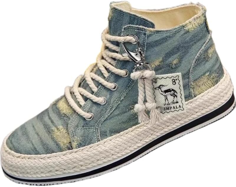 Мужские повседневные высокие кроссовки, толстая подошва, противоскользящие спортивные кроссовки для скейтбординга, джинсовая ткань, для активного отдыха Clolinde, синий
Мужские повседневные высокие кроссовки, толстая подошва, противоскользящие спортивные кроссовки для скейтбординга, джинсовая ткань, для активного отдыха Clolinde, синий