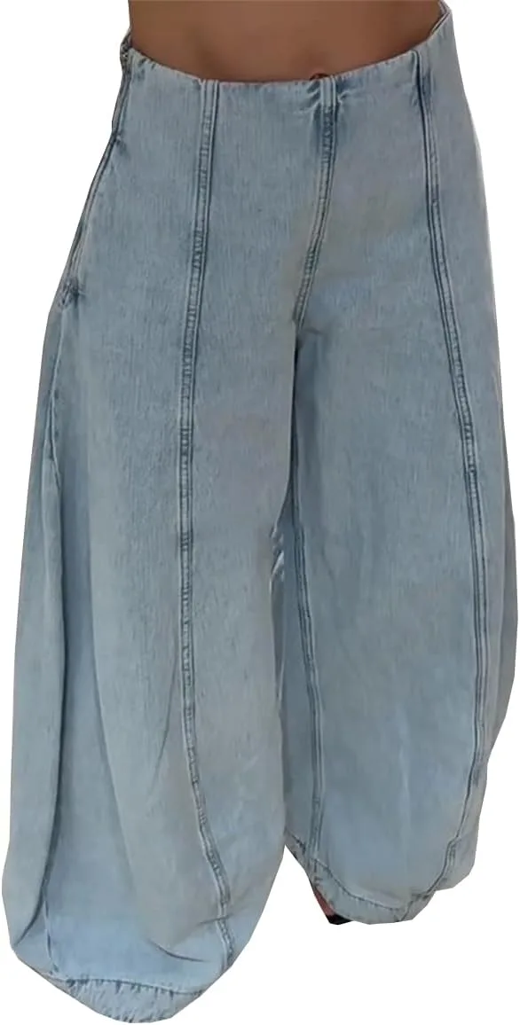 Женские джинсы с высокой талией и широкими штанинами TACSTRUN
Женские джинсы с высокой талией и широкими штанинами TACSTRUN