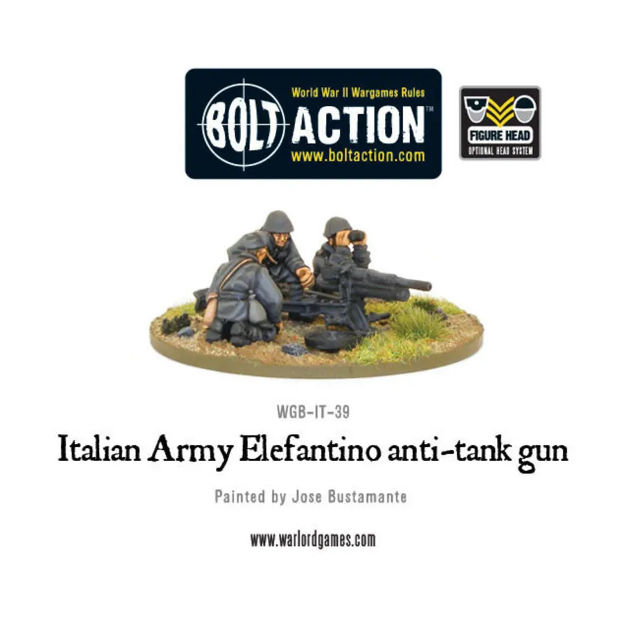 47-мм противотанковая пушка итальянской армии «Элефантино», Bolt Action - Italian - Italian Army (28mm)
47-мм противотанковая пушка итальянской армии «Элефантино», Bolt Action - Italian - Italian Army (28mm)