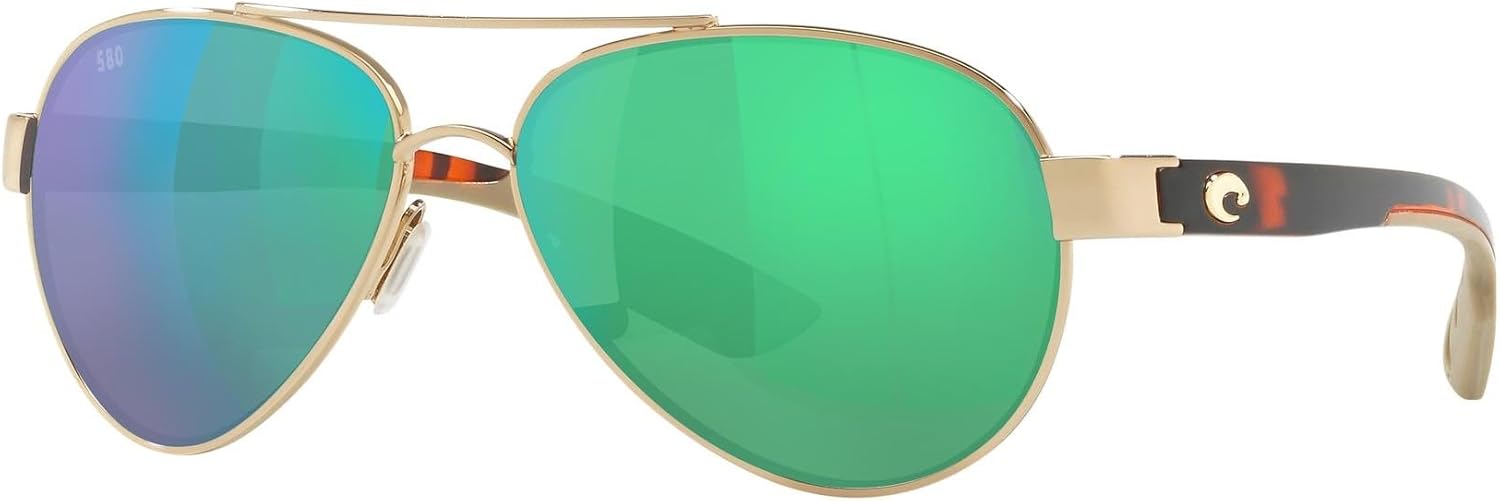 Женские поляризованные солнцезащитные очки Costa Del Mar - дизайнерские солнцезащитные очки Loreto Aviator со 100% защитой от УФ-излучения - размер 56 - розовое золото/зеленое зеркало 580G
Женские поляризованные солнцезащитные очки Costa Del Mar - дизайнерские солнцезащитные очки Loreto Aviator со 100% защитой от УФ-излучения - размер 56 - розовое золото/зеленое зеркало 580G