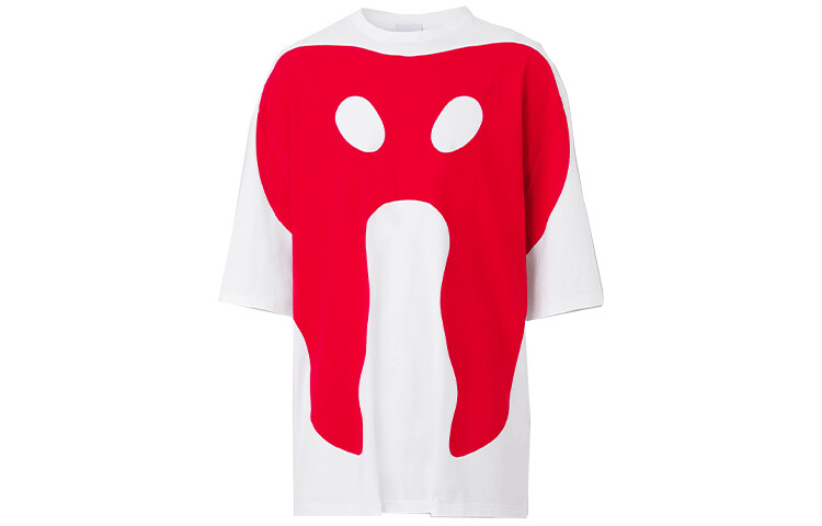 Футболка свободного кроя из хлопка с абстрактным принтом Burberry, белый
Футболка свободного кроя из хлопка с абстрактным принтом Burberry, белый