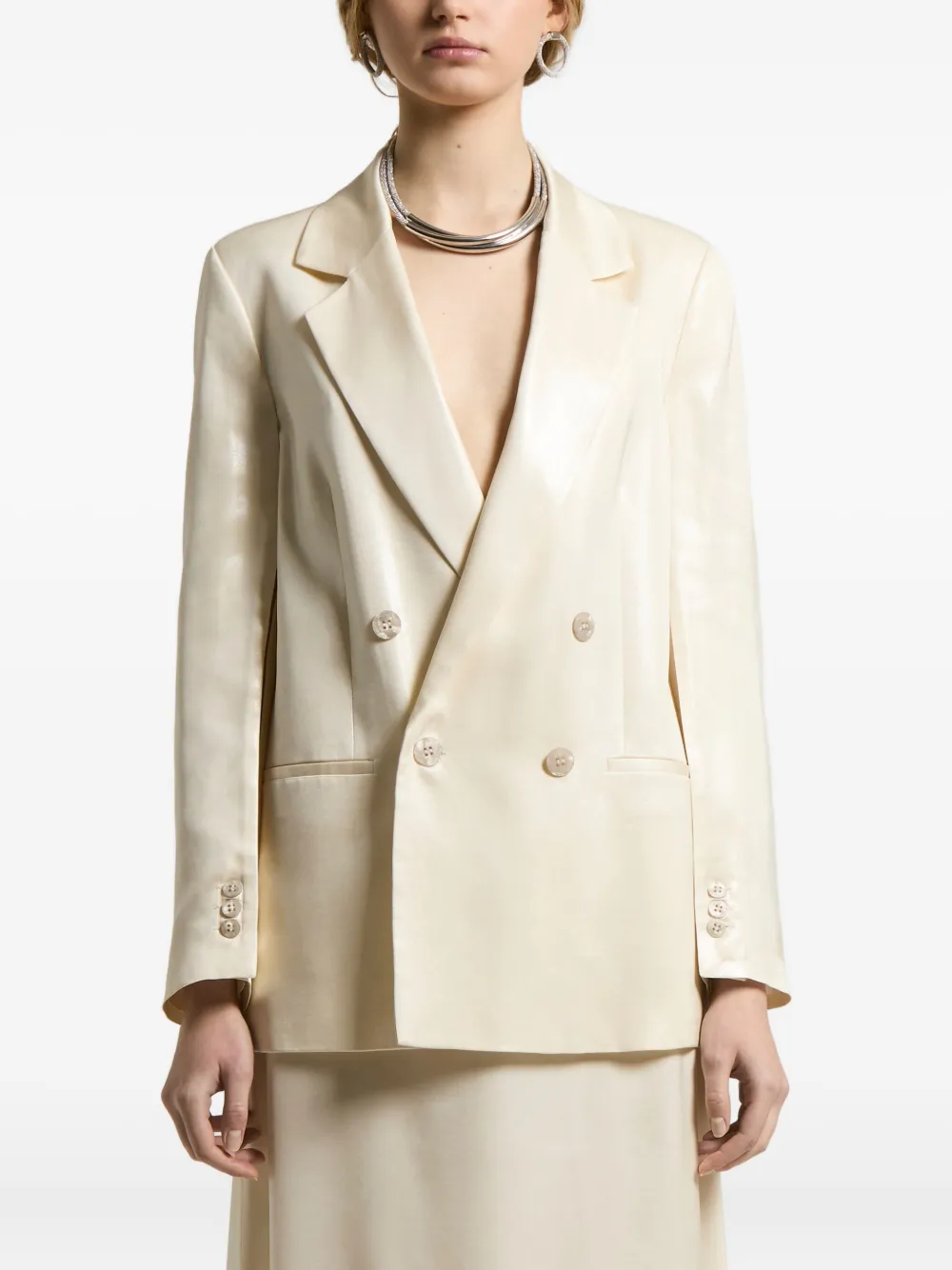 Двубортный пиджак Peserico, нейтральный
Двубортный пиджак Peserico, нейтральный