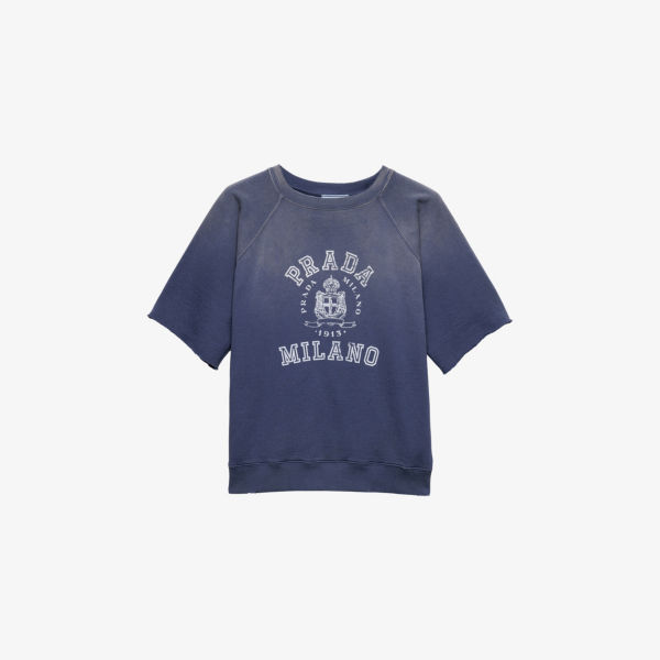 Футболка Prada с принтом логотипа, синий
Футболка Prada с принтом логотипа, синий