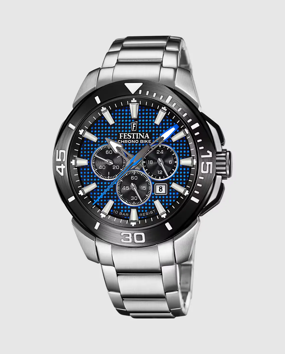 Мужские часы F20641/2 Chrono Bike из серебристой стали Festina, серебряный
Мужские часы F20641/2 Chrono Bike из серебристой стали Festina, серебряный