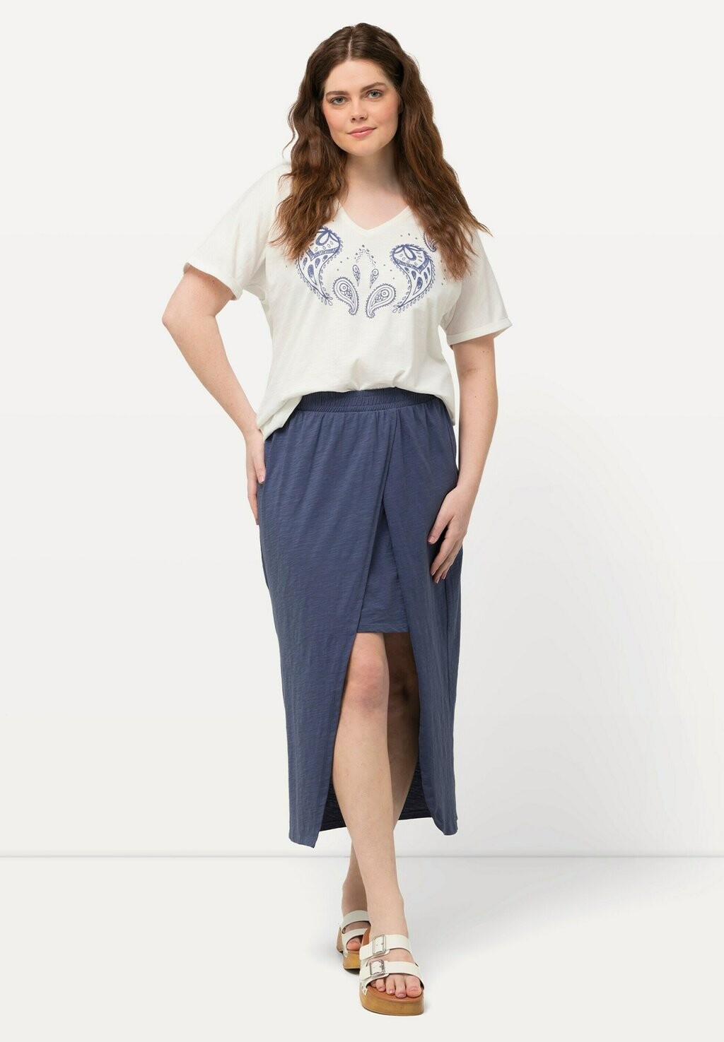 Юбка с запахом Ulla Popken, фиолетовый
Юбка с запахом Ulla Popken, фиолетовый