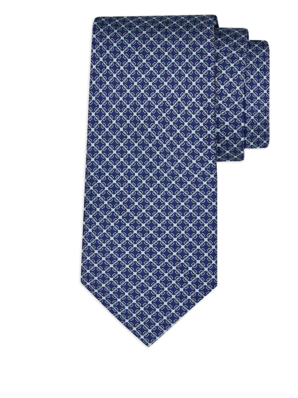 Шелковый галстук с принтом Ferragamo, синий
Шелковый галстук с принтом Ferragamo, синий