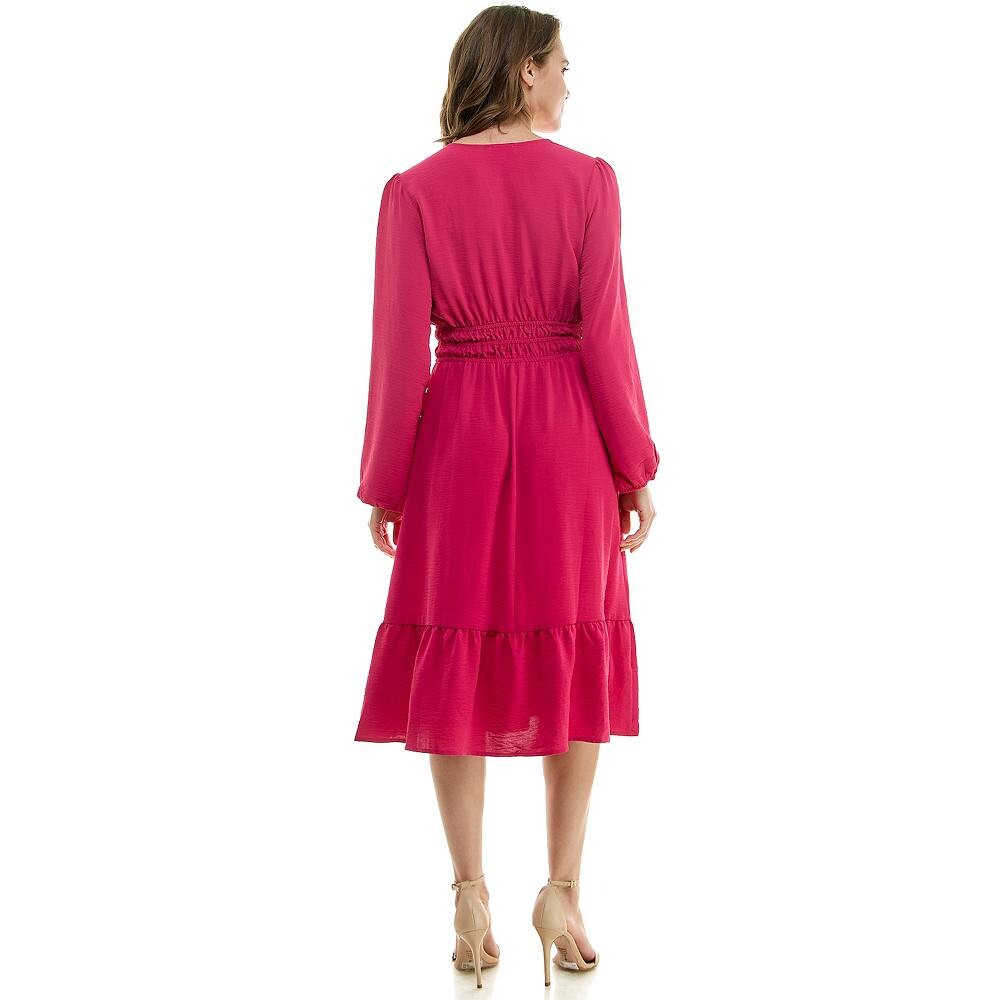 Женское платье миди с V-образным вырезом и присборенной талией Luxology, цвет Clay
Женское платье миди с V-образным вырезом и присборенной талией Luxology, цвет Clay