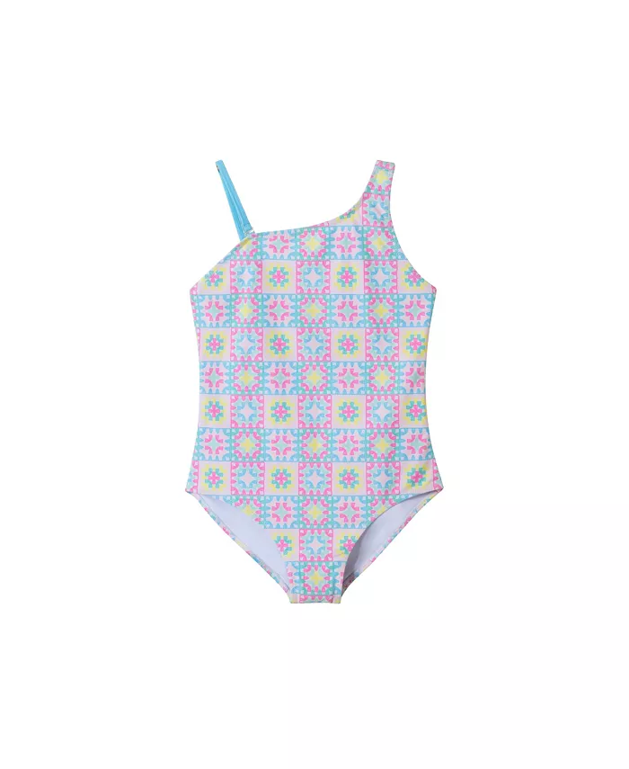 Детский цельнокроеный купальник-халтер с кружевной резинкой для девочек Andy & Evan, розовый 
Детский цельнокроеный купальник-халтер с кружевной резинкой для девочек Andy & Evan, розовый