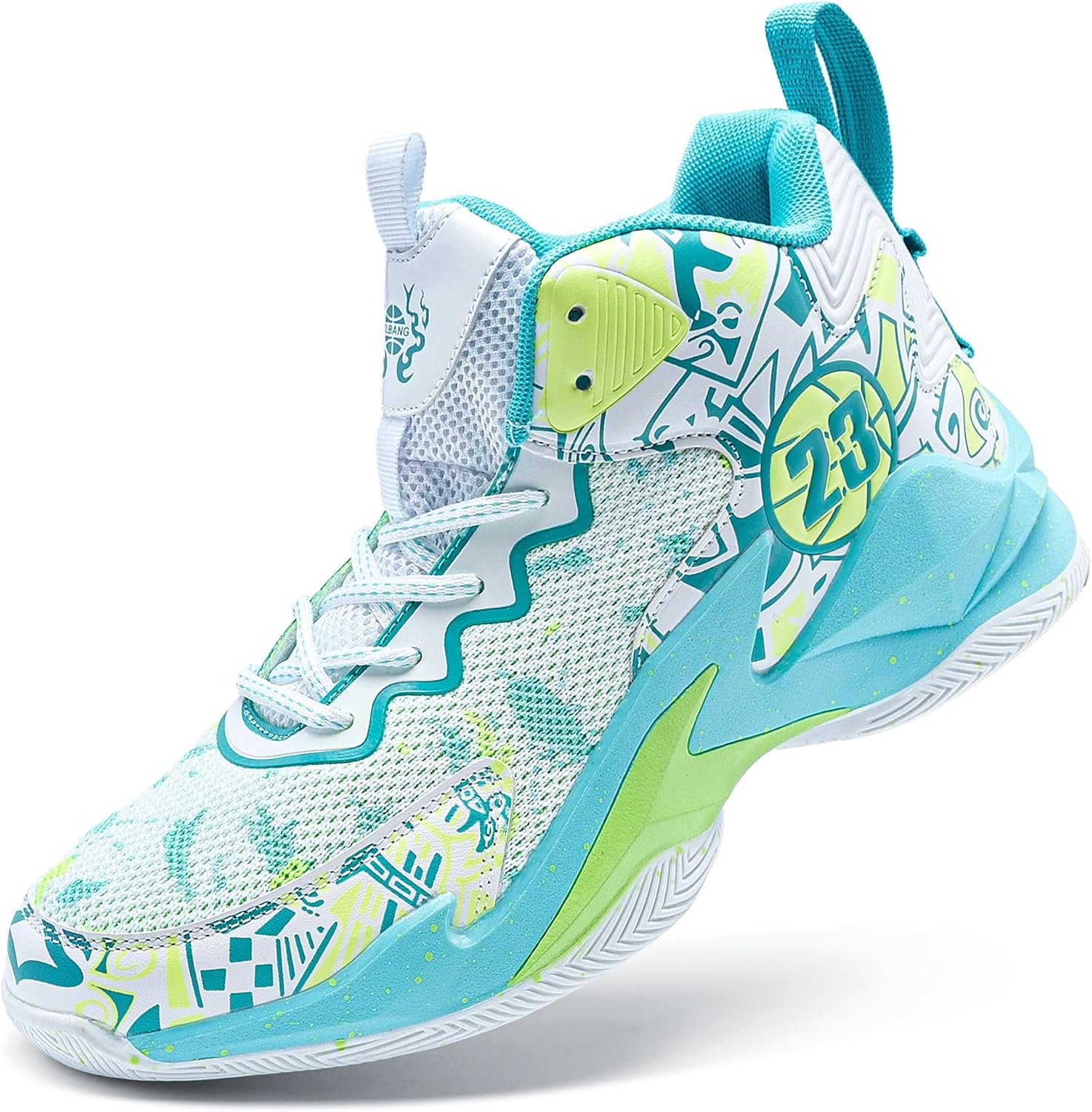 Мужские баскетбольные кроссовки, дышащие, с противоскользящей подошвой, модные, с граффити, для тренировок и улицы Kniaiwx, белый/зеленый
Мужские баскетбольные кроссовки, дышащие, с противоскользящей подошвой, модные, с граффити, для тренировок и улицы Kniaiwx, белый/зеленый
