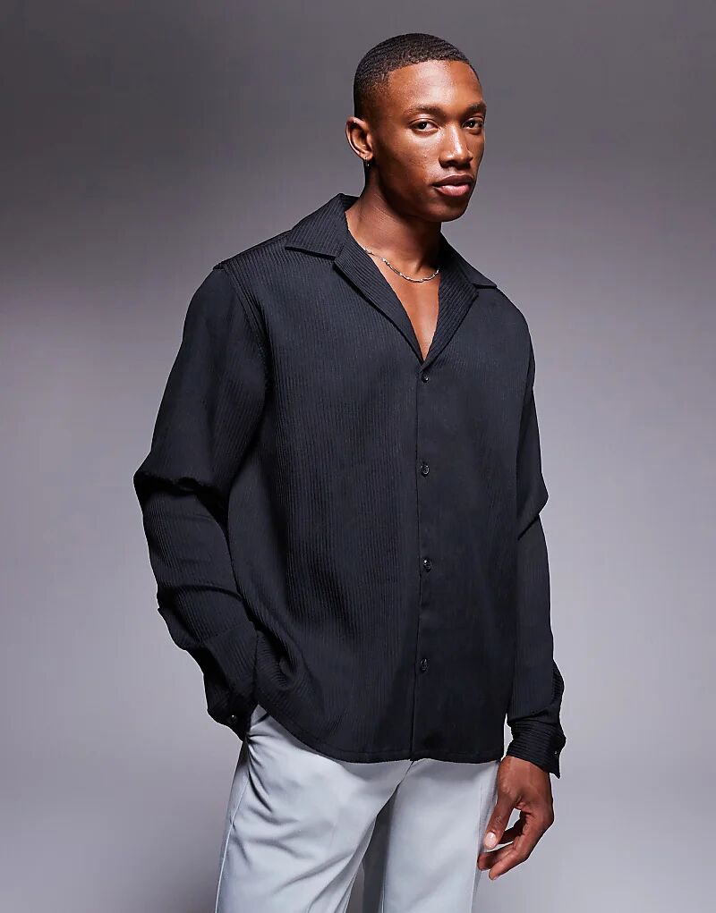 Свободная рубашка глубокого плетения в плиссировке черного цвета ASOS DESIGN
Свободная рубашка глубокого плетения в плиссировке черного цвета ASOS DESIGN