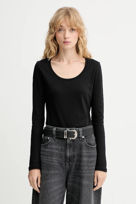 Хлопковый лонгслив Calvin Klein, черный
Хлопковый лонгслив Calvin Klein, черный