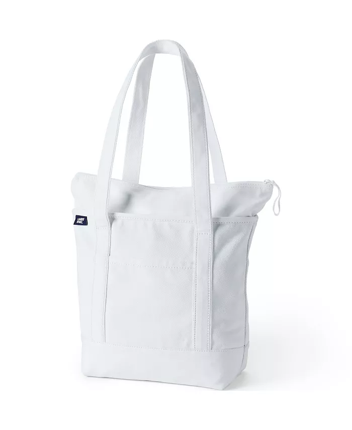 Средняя однотонная холщовая сумка-шоппер с 5 карманами, молнией сверху и длинными ручками Lands' End, белый
Средняя однотонная холщовая сумка-шоппер с 5 карманами, молнией сверху и длинными ручками Lands' End, белый