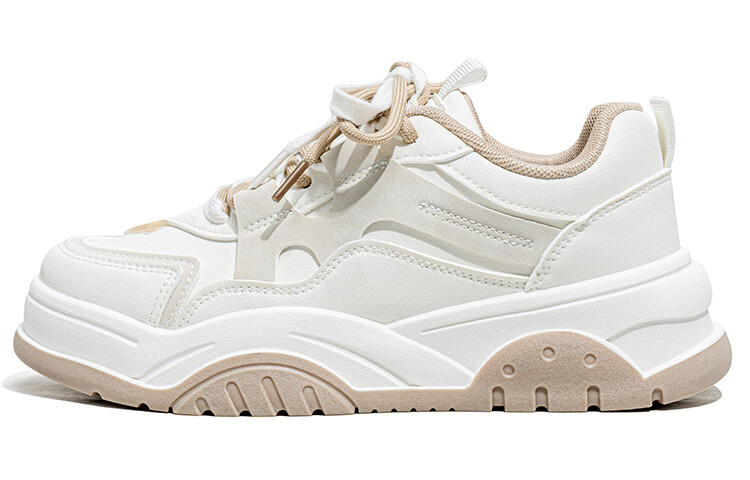 Кеды, скейтборд обувь женская низкая La Chapelle, бежевый/розовый 
Кеды, скейтборд обувь женская низкая La Chapelle, бежевый/розовый