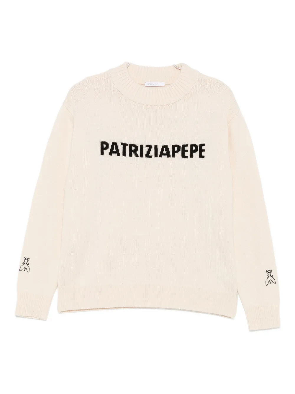 Свитер с круглым вырезом и вышитым логотипом Patrizia Pepe, нейтральный
Свитер с круглым вырезом и вышитым логотипом Patrizia Pepe, нейтральный