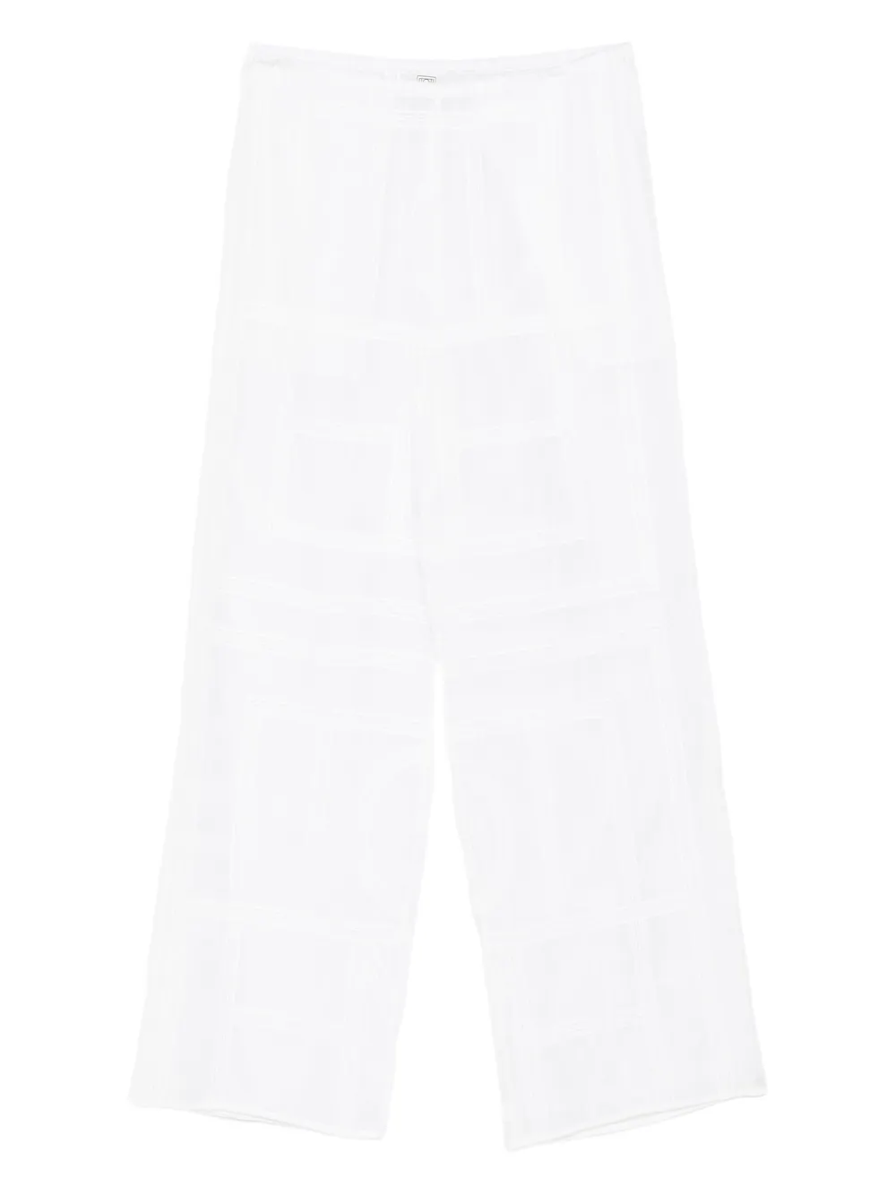 Брюки с монограммой крючком TOTEME, белый
Брюки с монограммой крючком TOTEME, белый